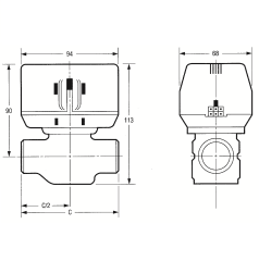 Honeywell Home İki Yollu Motorlu Vana Gövdesi 1'' - VCZAP1000/U